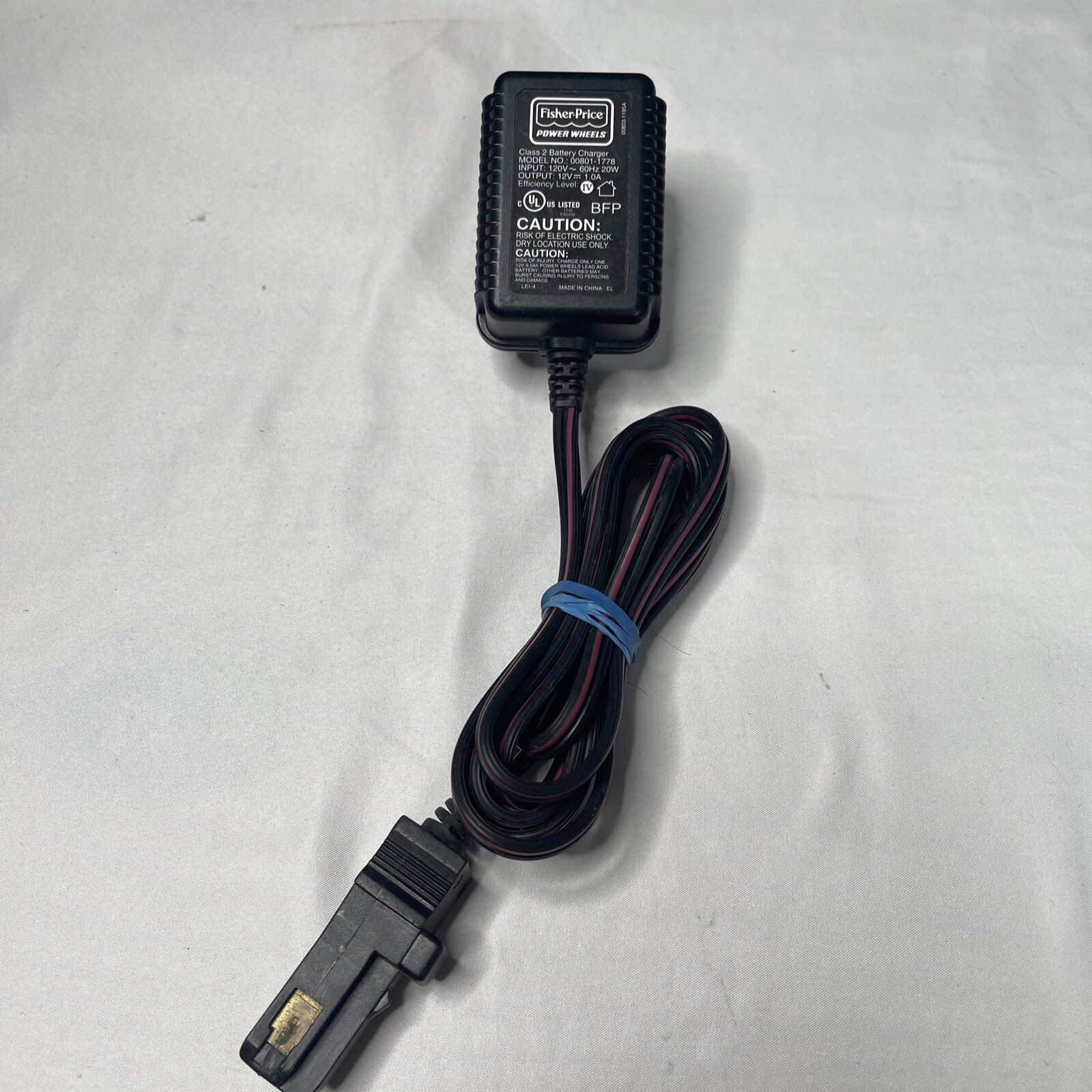 *Genuine* Power Wheels 12 Volt Battery Charger For Gray or Orange Battery 12V