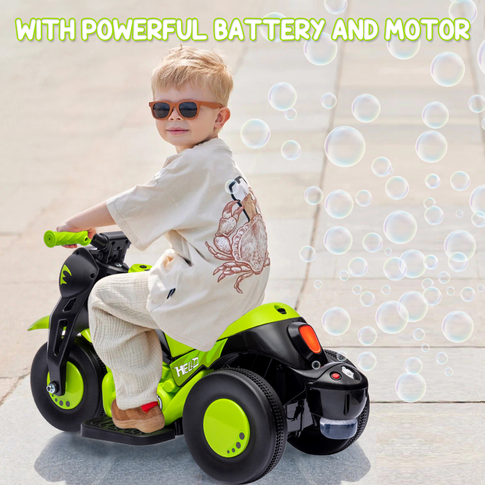 Kids Electric Motorcycle 6V Battery Powered Ride On Motorbike Toy for Boys Girls