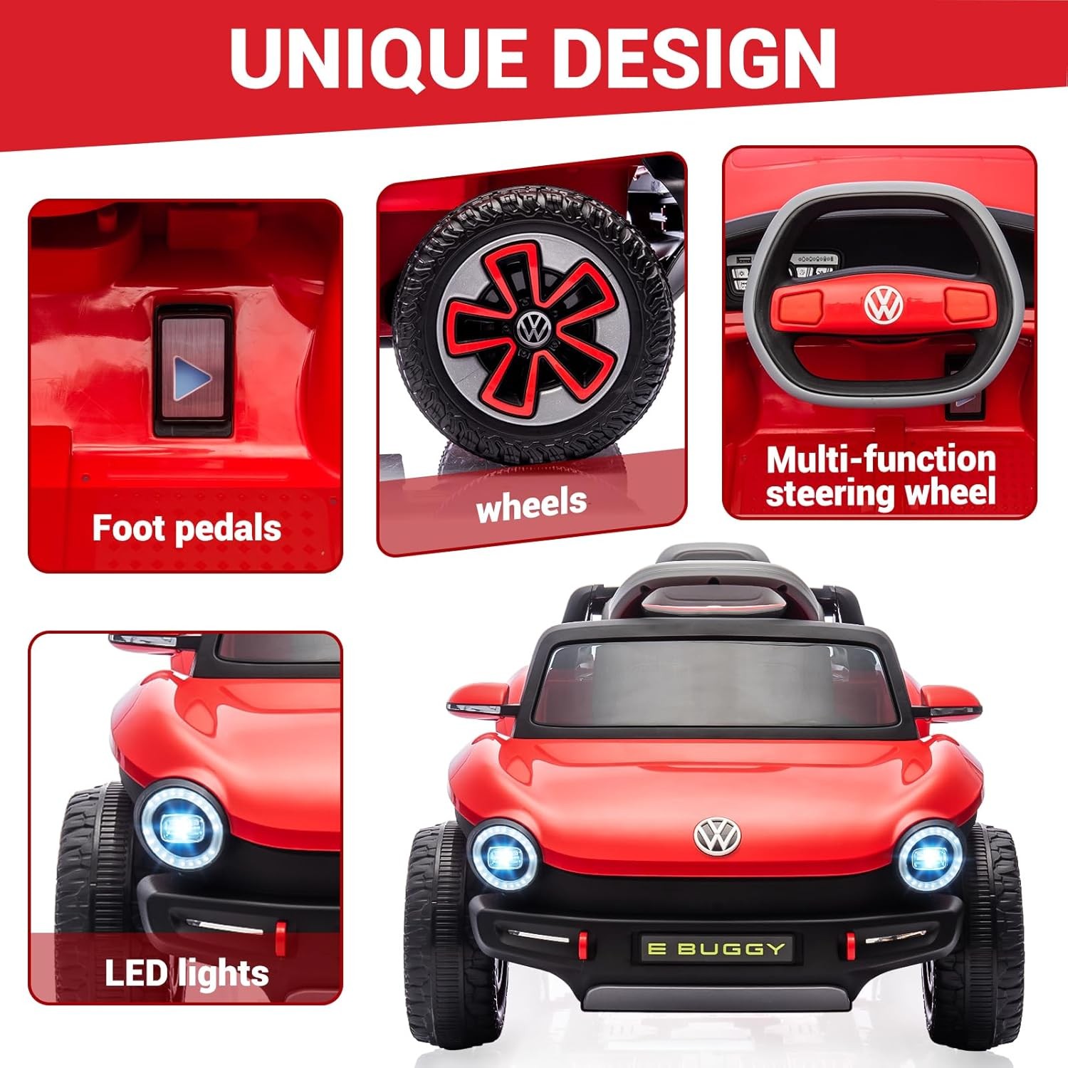 Ride on Car 12V 4.5AH Remote Control Electric Vehicle Gifts for Boys Girls