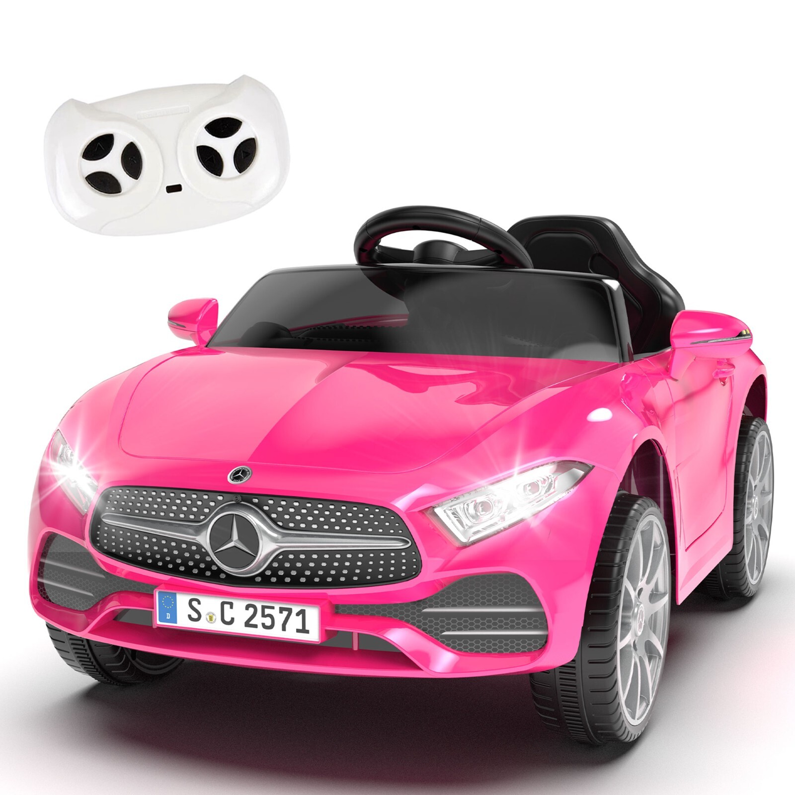 12V Kids Electric Car Ride on Toy w/Remote Control, Power Wheels for Girls Boys