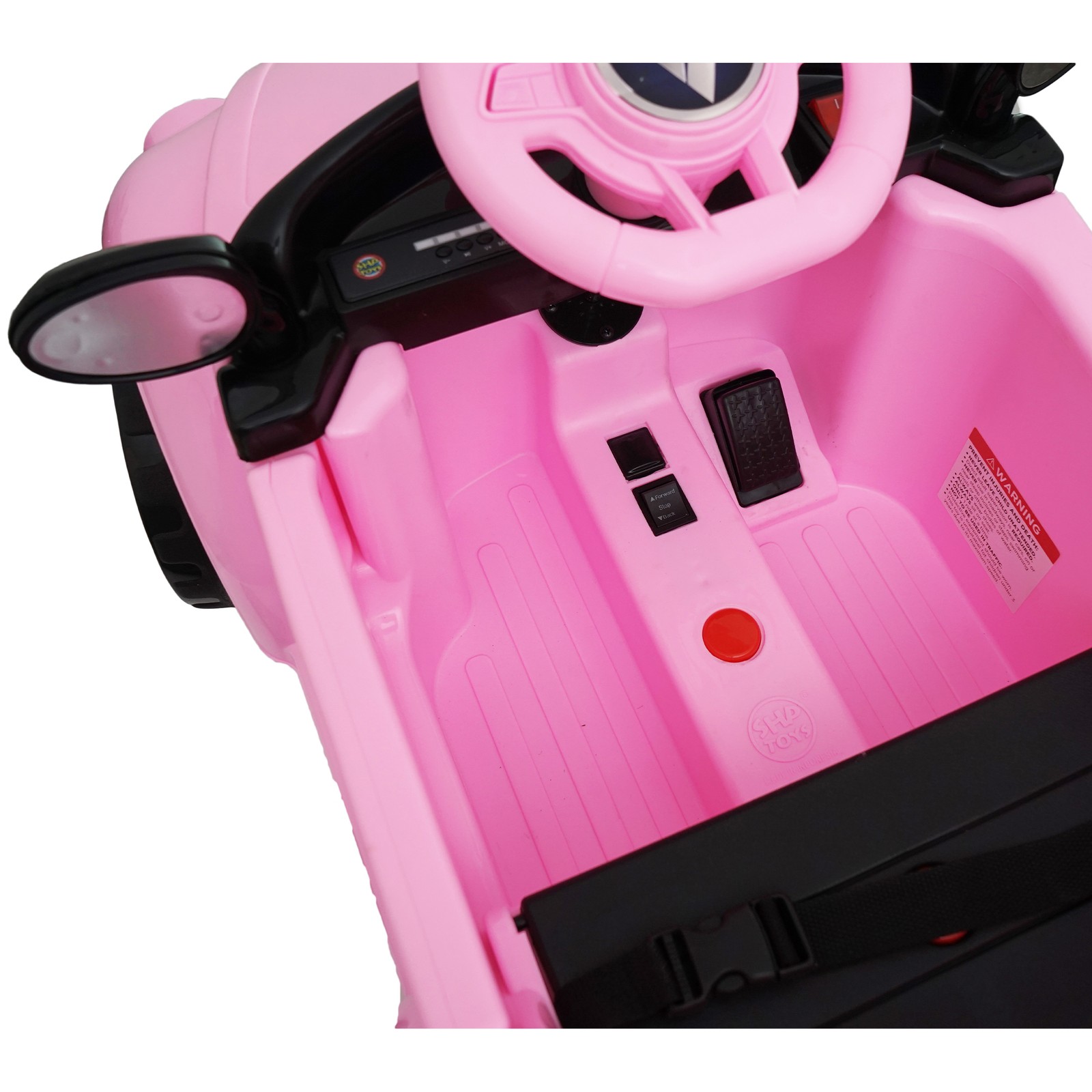 12V Kids Ride On Car Wheel LED USB & Bluetooth Suitable for Kids Aged 2-4 Pink