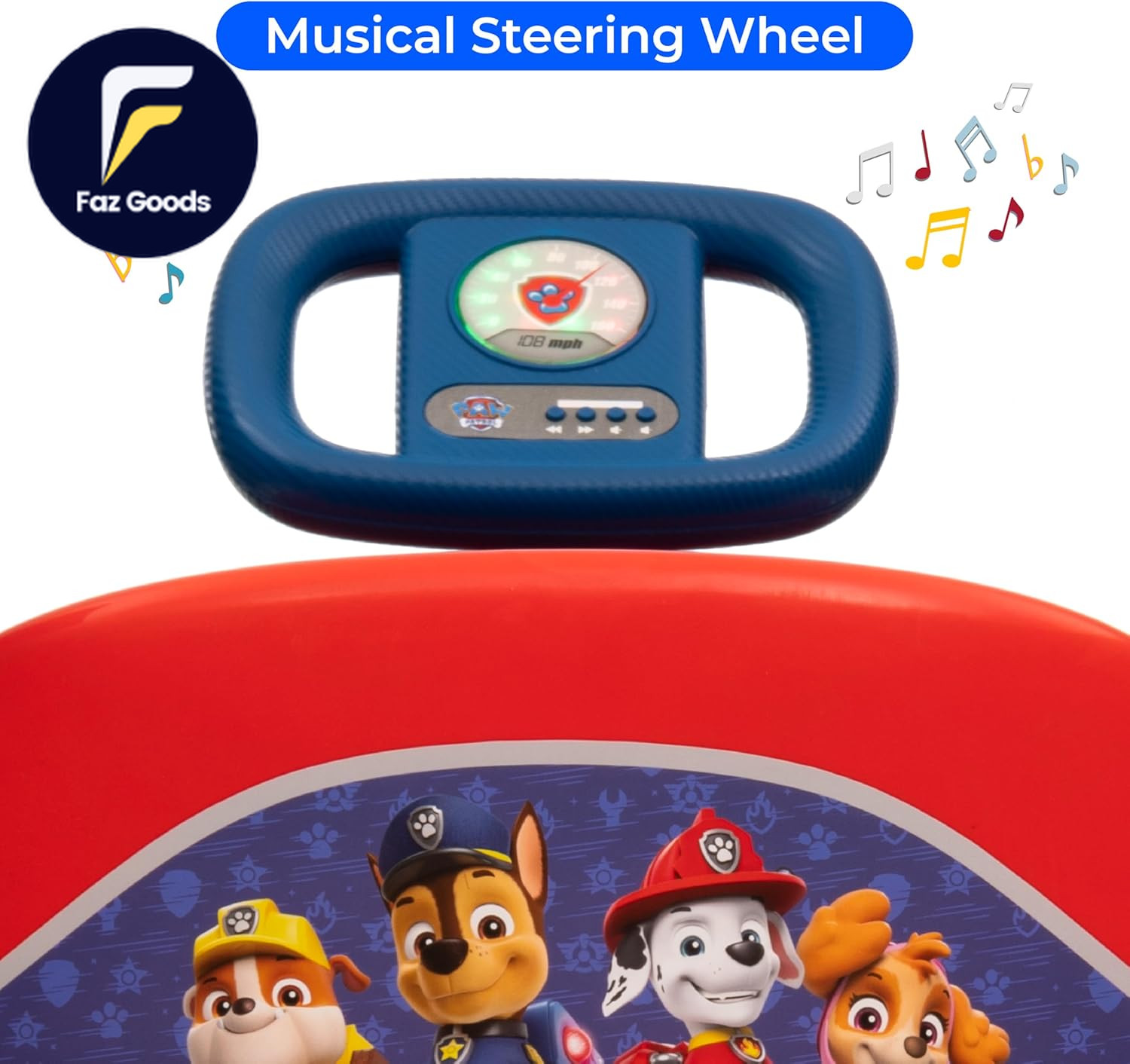 Paw Patrol Chase 6V Electric Go Kart for Kids Electric Ride-On Toy with Lights
