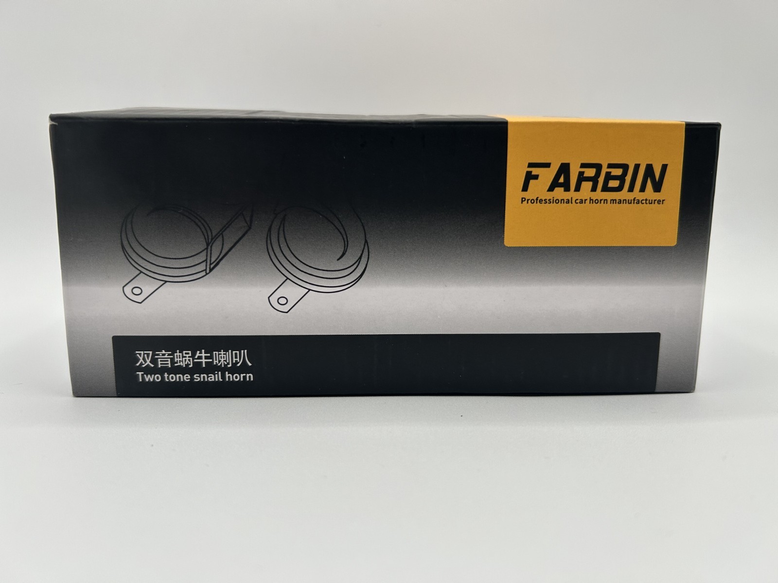 FARBIN Horns Auto Horn 12V Car -Tone Kit Universal for Any 12V Vehicles / Black