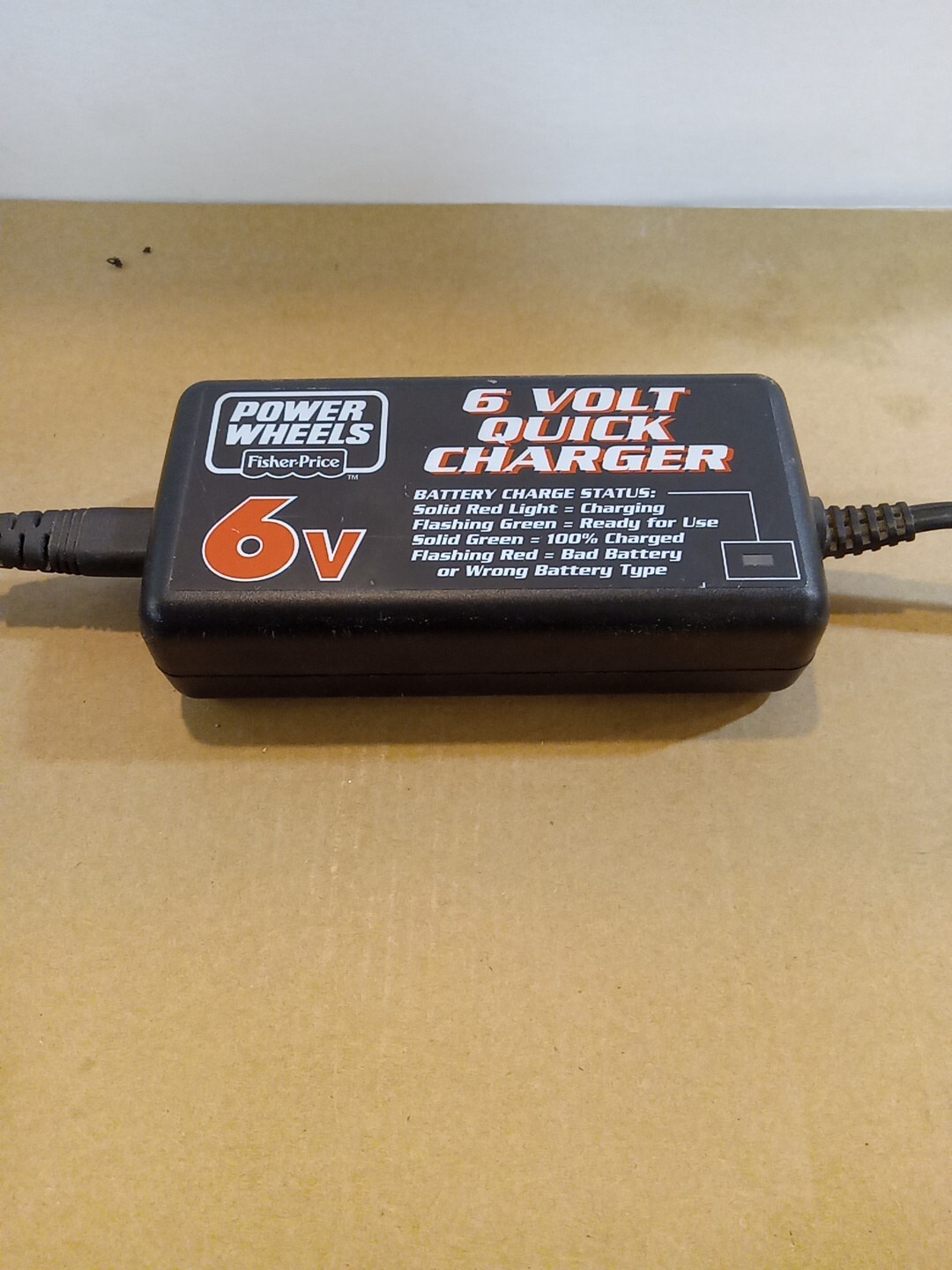 Power Wheels 6 Volt Quick Charger Fisher Price Tested