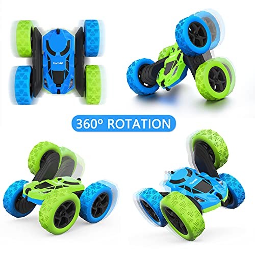 Remote Control Car for Kids, 360° Rotating Standard (Headlights) Blue&green