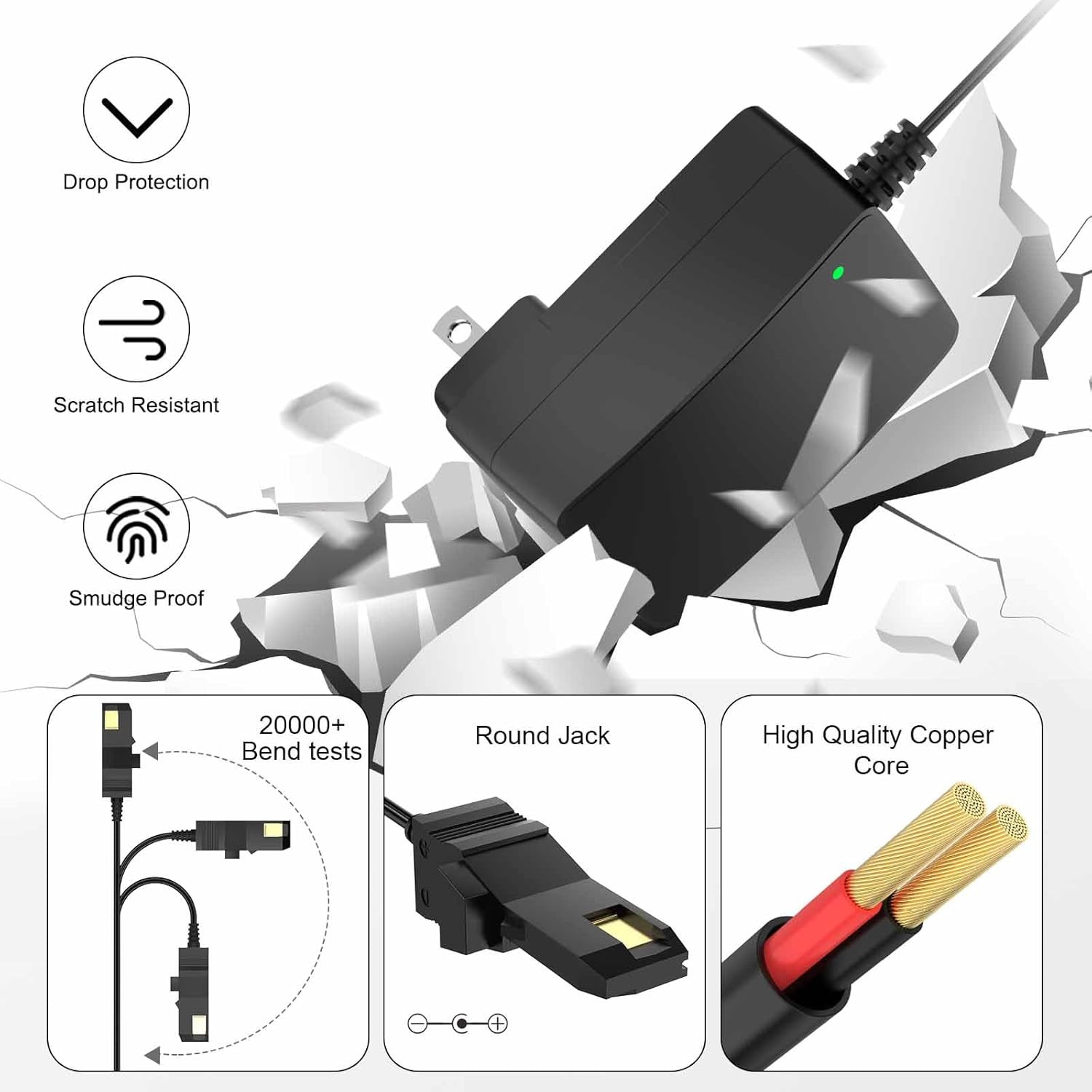 12V Charger Compatible with Power Wheels, Replacement 12 Volt Charger Compatible