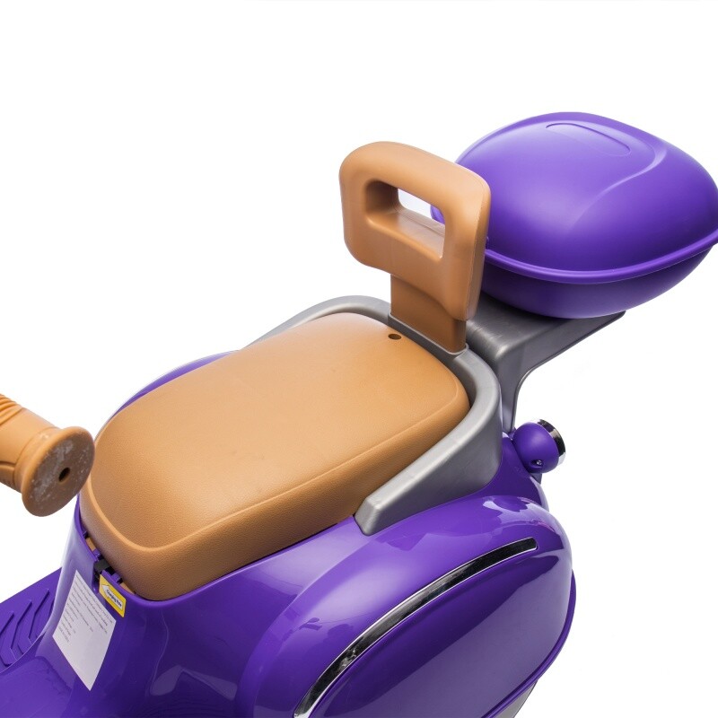 12V Kids Ride On Three-Wheel Electric Motorcycle W/Bluetooth Music For 3-6 Years