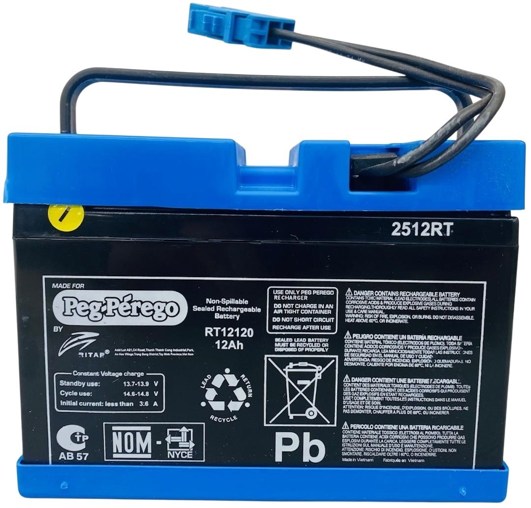 Genuine Peg-Perego 12V Battery | OEM #IAKB0501 | For 2-Speed Vehicles