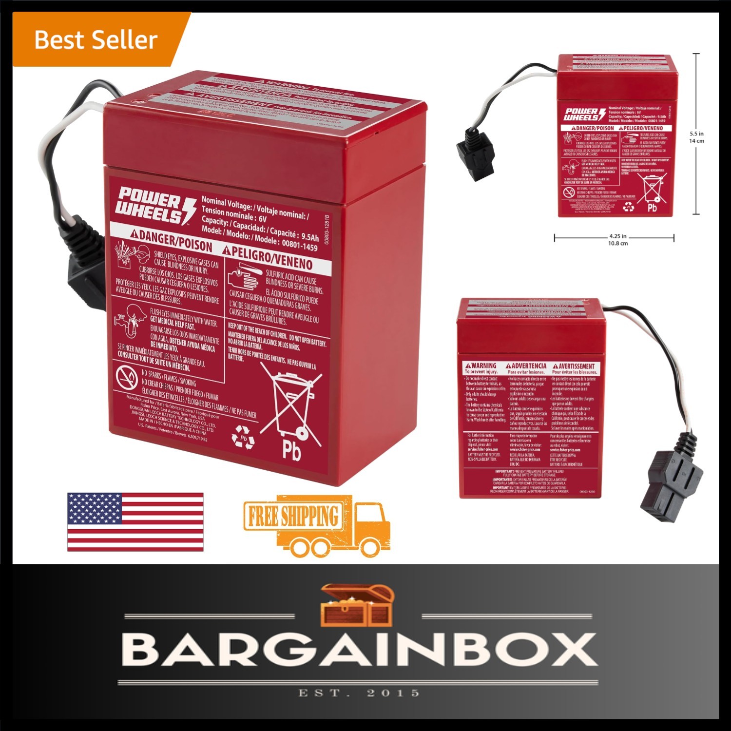 Keep Fun Going with 6V Red Rechargeable Battery for Ride-On Toys – Easy Install