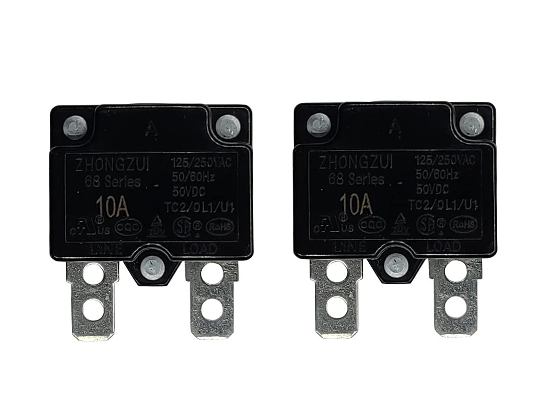 LinkePow 2PCS 10A Automatic Reset Relay Fuse Therma Switch Circuit Breaker…