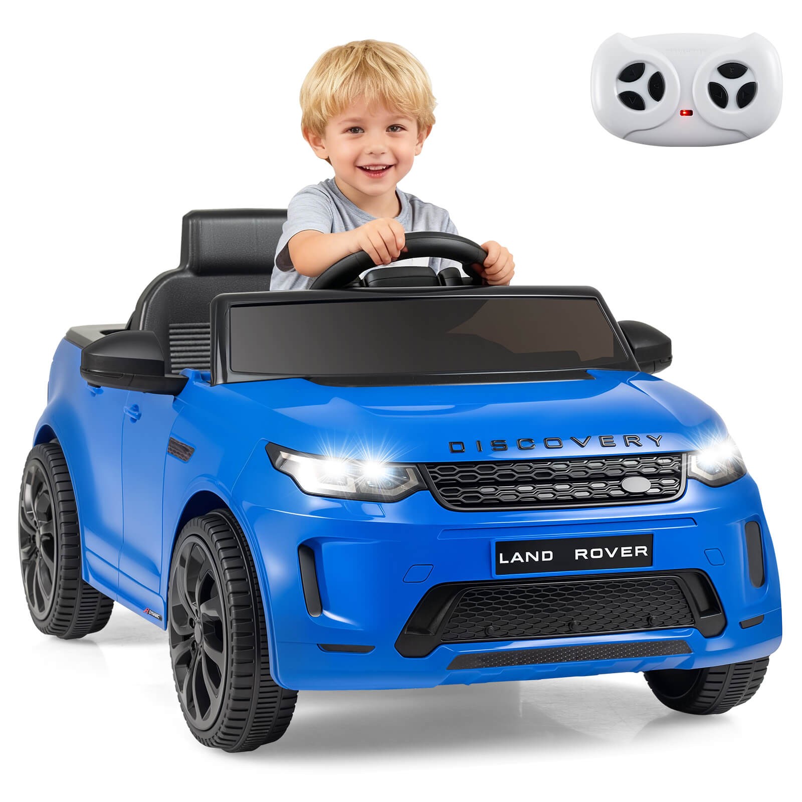 Licensed Land Rover Kids Ride on Car w/Remote Control, LED Lights, Music, Horn