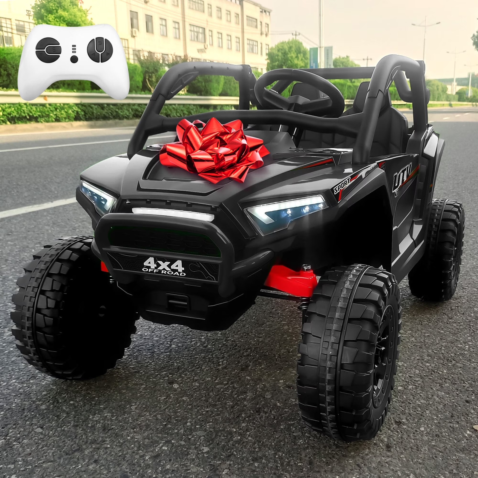 4WD 24V Ride on Toys for Kids with Remote Control, 2 Seater Electric Vehicle wi