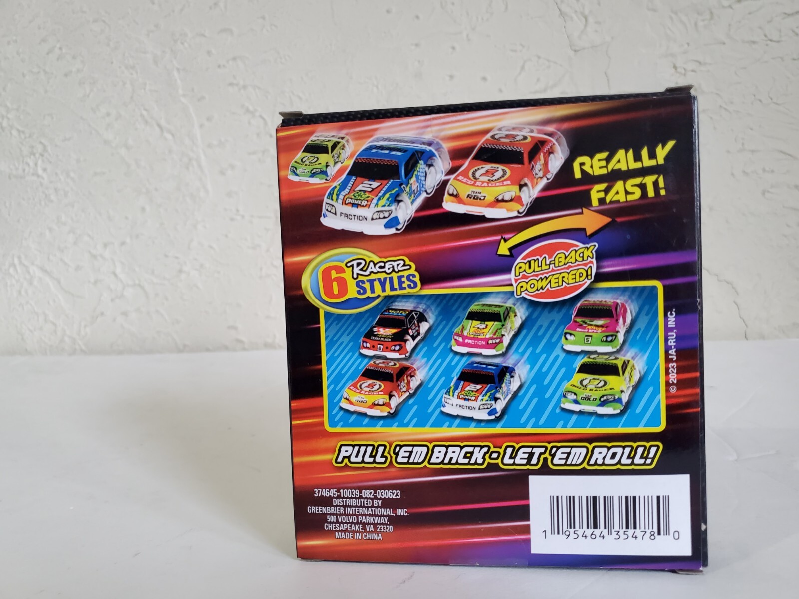 SPEED SHOTZ CARS Pull Back Race Car Set, 6 pc. Black Blue Red Green Purple Yello
