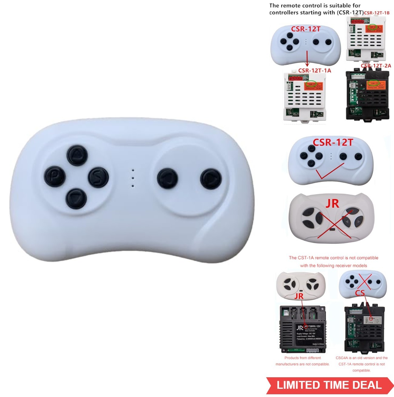2.4G Bluetooth Remote Control for Kids Ride On Car Replacement Parts CSR-12T