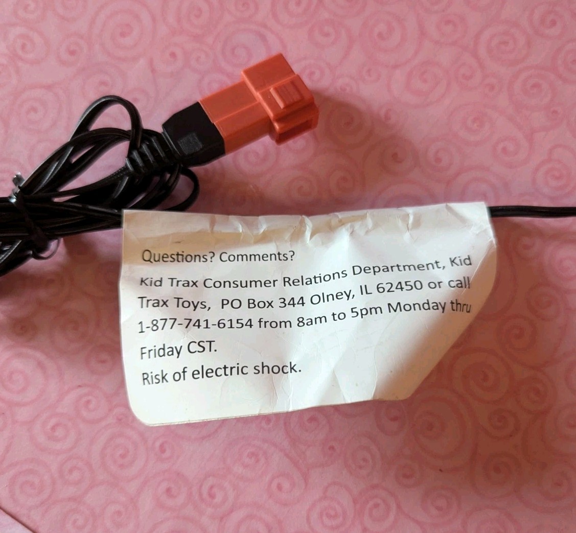 Kid Trax Battery Charger Class 2 Model SL06-04-06E 6.0V 2021
