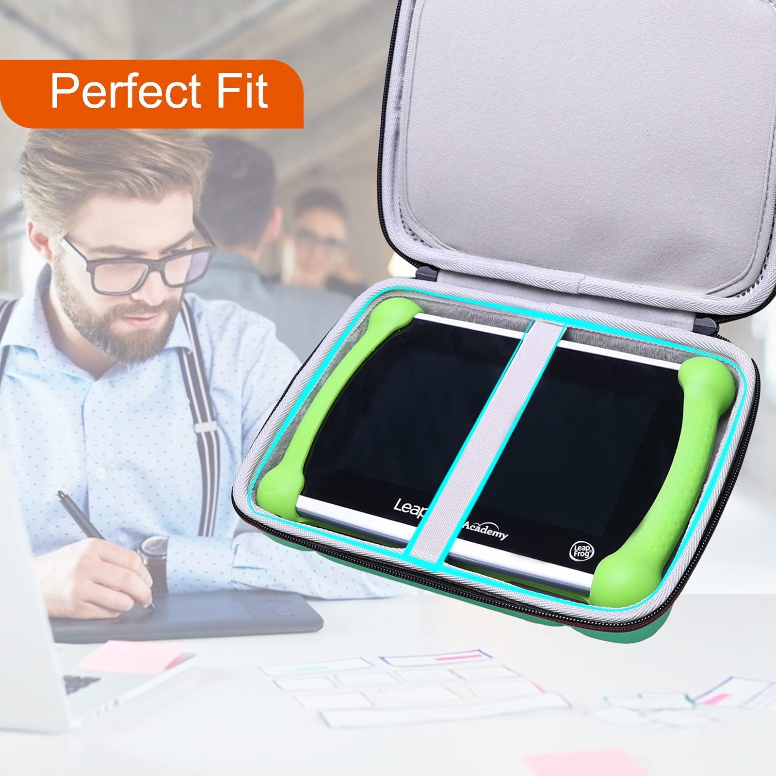 L LTGEM EVA Hard Case for Leapfrog LeapPad Academy Kids’ Learning Tablet/Leap…