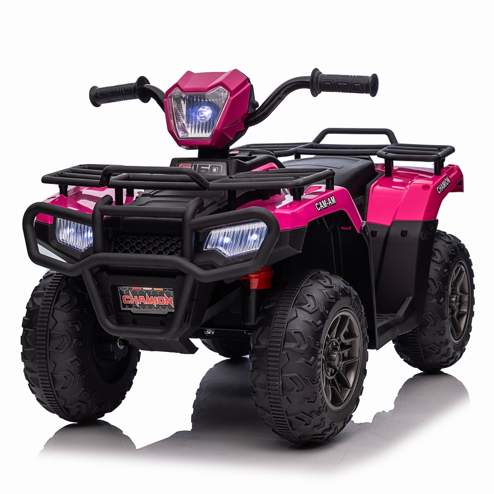 12V Kids ATV Electric Vehicle w/LED Lights, High & Low Speed 4 Wheeler w/LED MP3