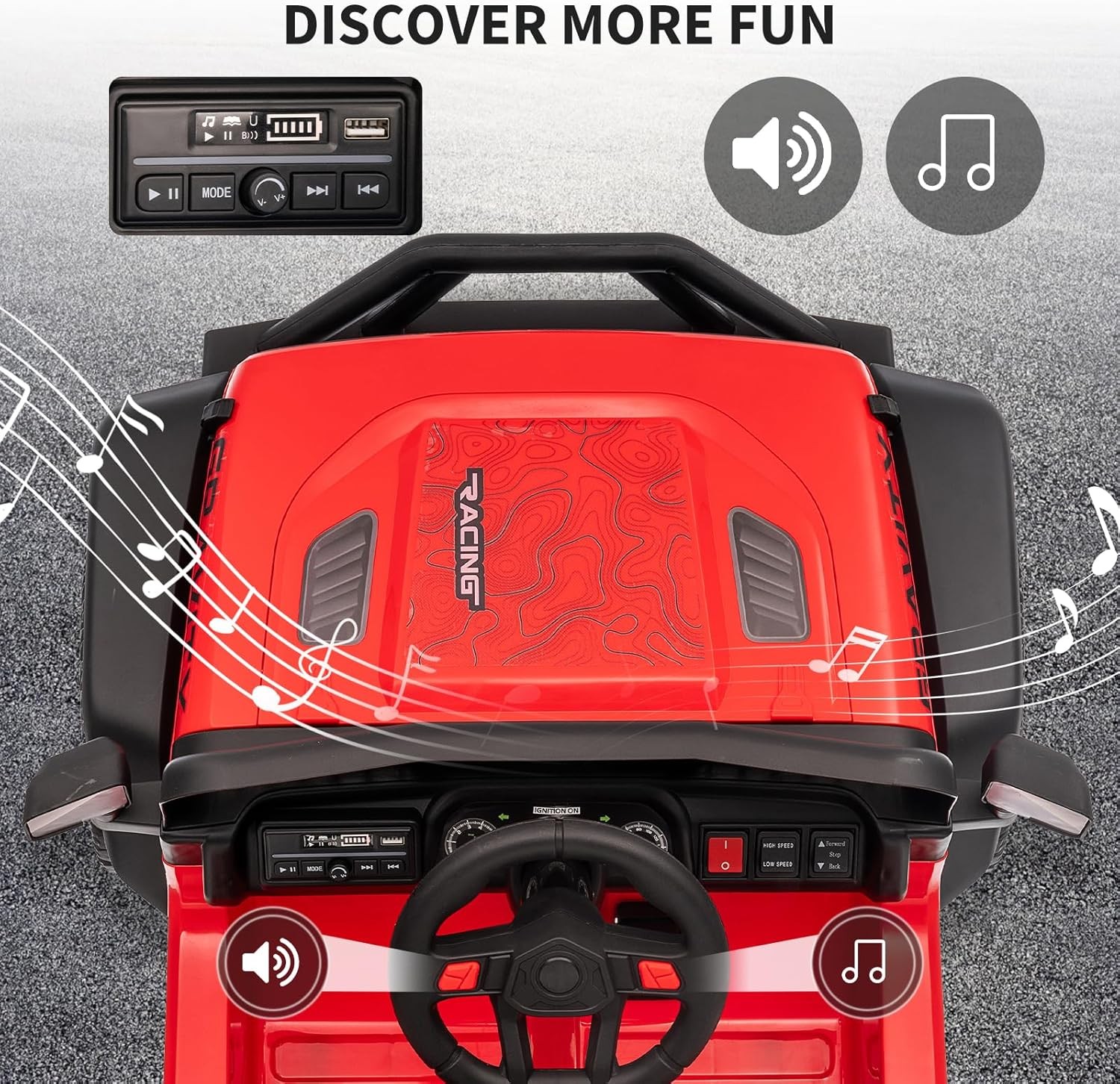 Garvee 12V Kids Ride On Truck Car,Kids Electric RC Vehicles for Boy Girl Gift
