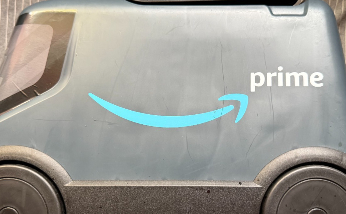 Amazon Delivery Van Ride Toy for Kids, Blue Under Seat Storage Ages 2+