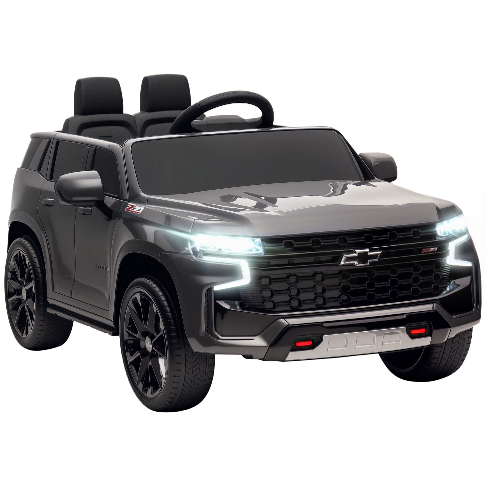 Licensed Chevrolet Tahoe Ride On Car w/ Remote Control Lights, Gray