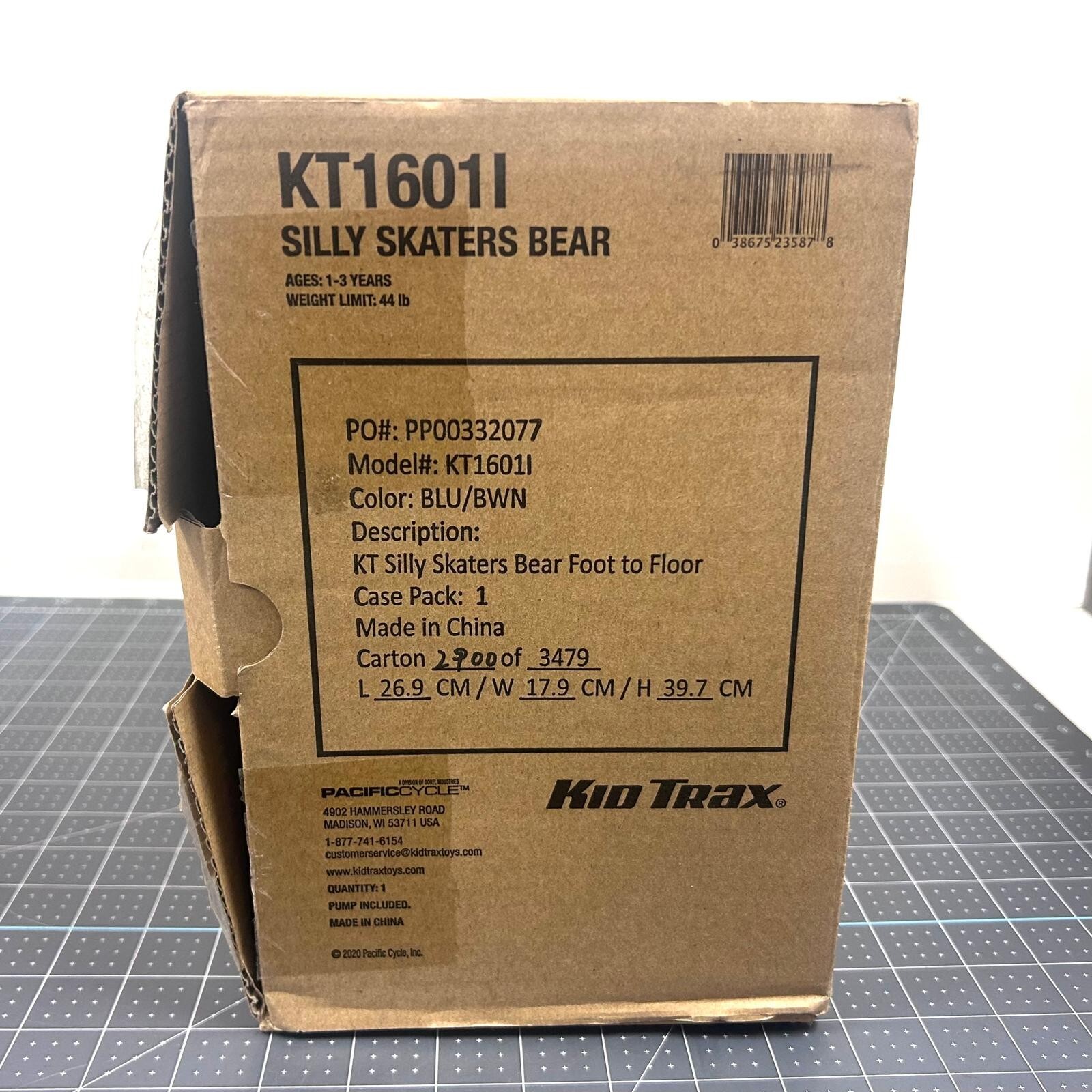 Silly Skaters Bear Toddler Foot to Floor Ride On Toy for Kids 1-3 Years Old