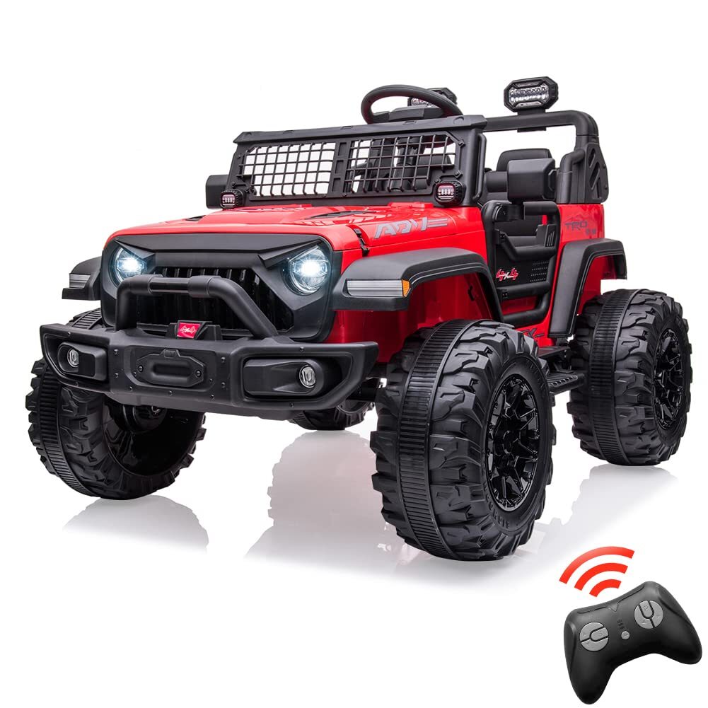 2 Seats Kids Ride On Toy Car 24V Electric Vehicles Remote Control LED Bluetooth
