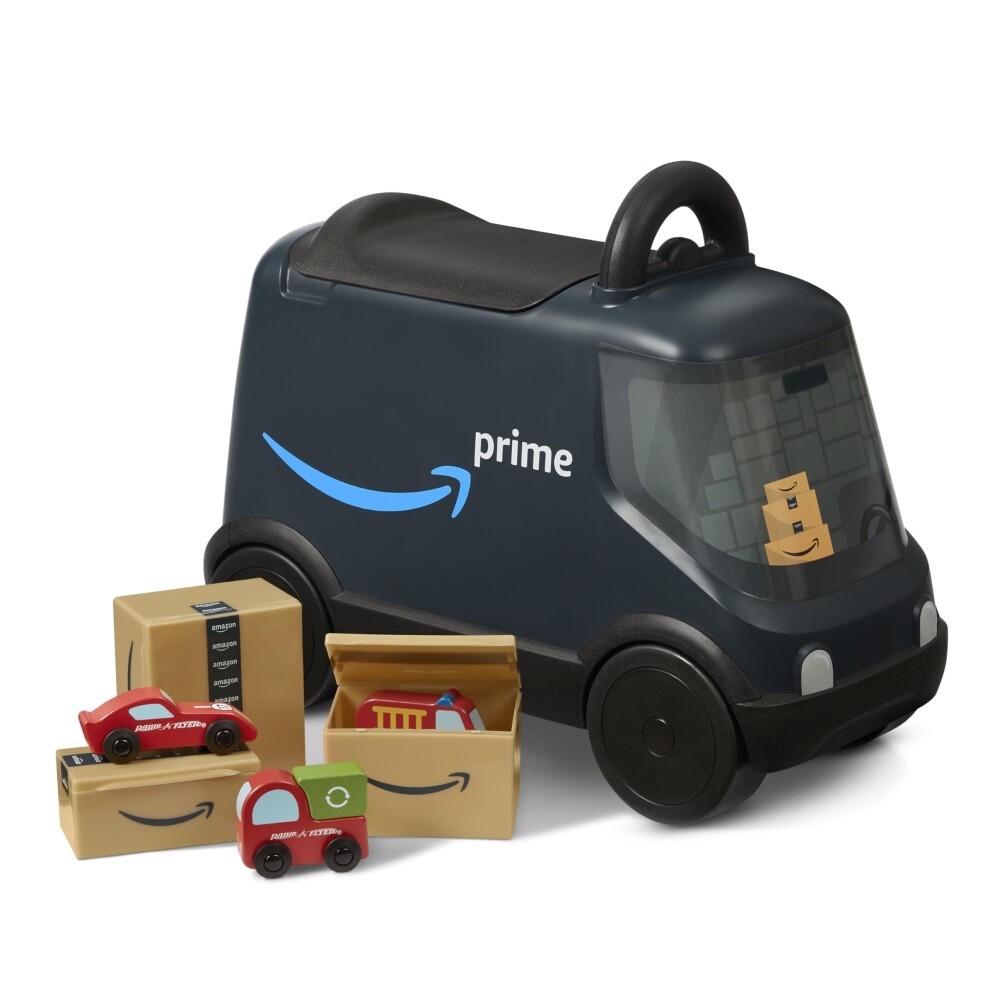 Amazon Delivery Van Ride on Toy for Kids, Blue Toddler Ride on Toy – NEW IN BOX