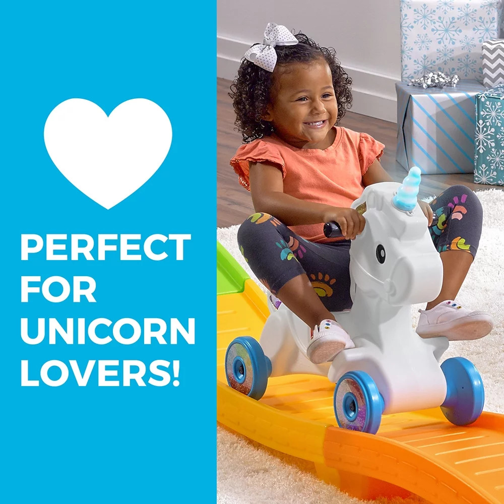 Toddlers Step2 Unicorn up & down 9 ft Roller Coaster Ride-On Toy Xmas