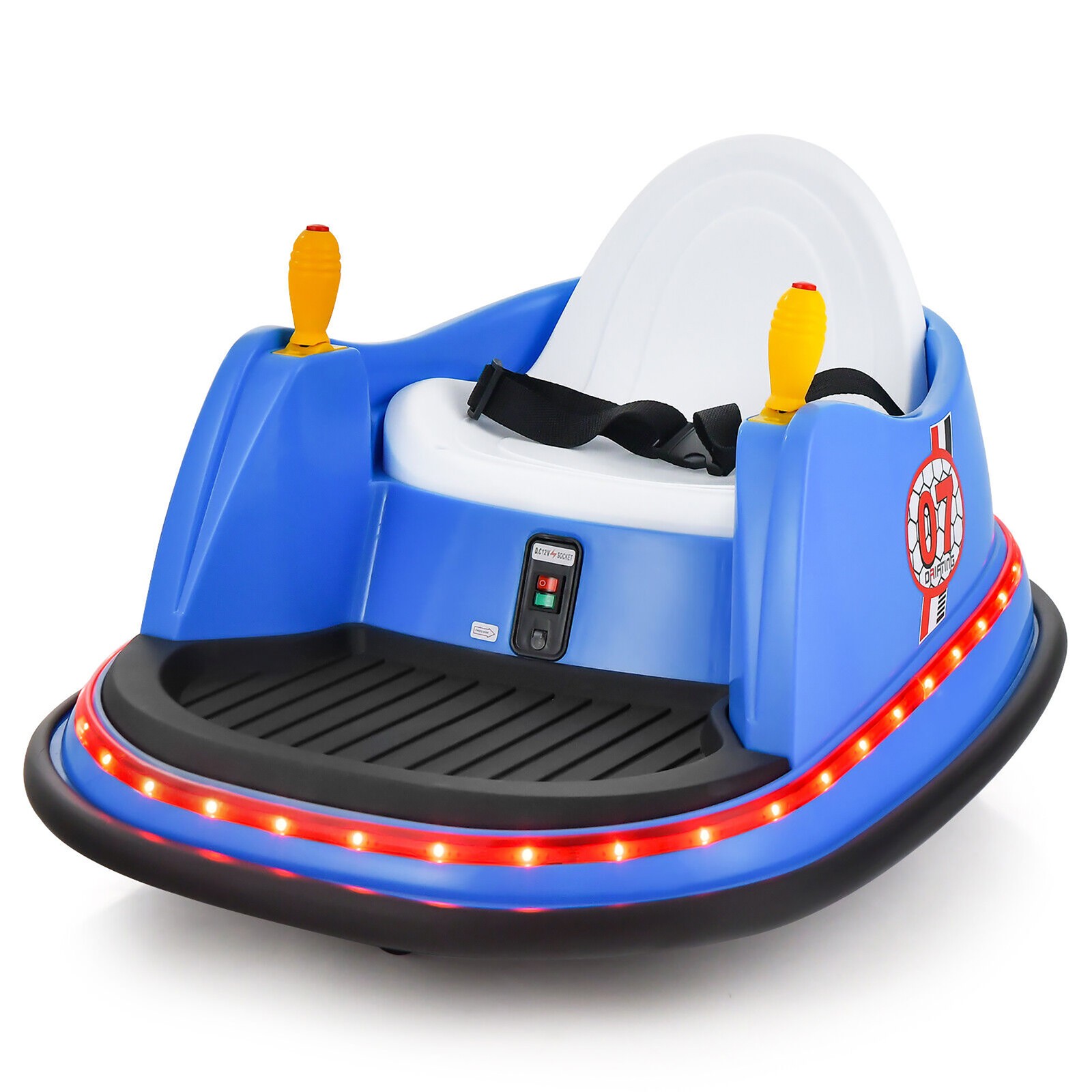 12V Vehicle 360° Spin Race Toy Kids Ride On Bumper Car w/Remote Control Blue