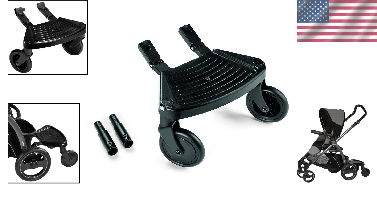Versatile Ride Along Board for Standard Strollers – Easy Attachment & Storage
