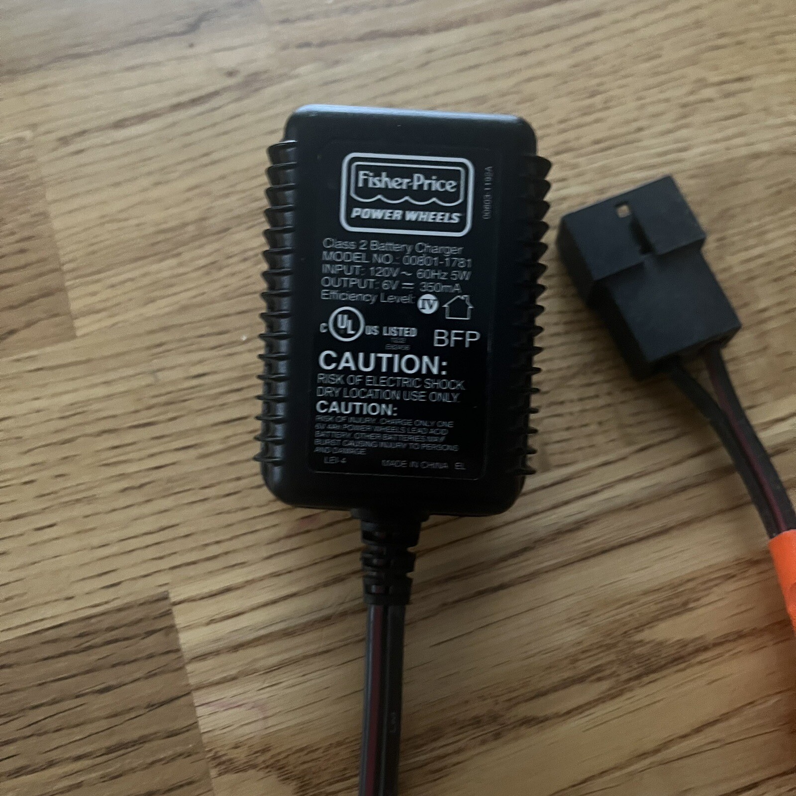 Fisher Price Power Wheels 12V Class 2 Battery Charger Wall Plug 00801-1781 LEI-4