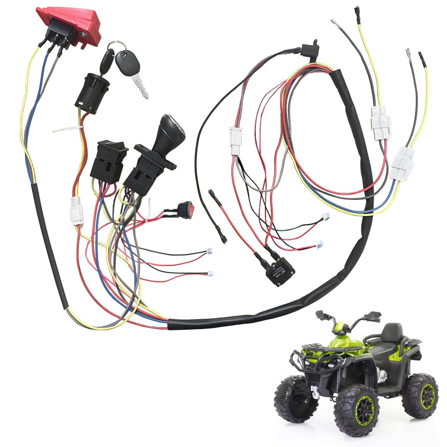 6V 12V 24V DIY Wire Harness Electric Conversion Kit for Kid’S Ride on Toys Car,S