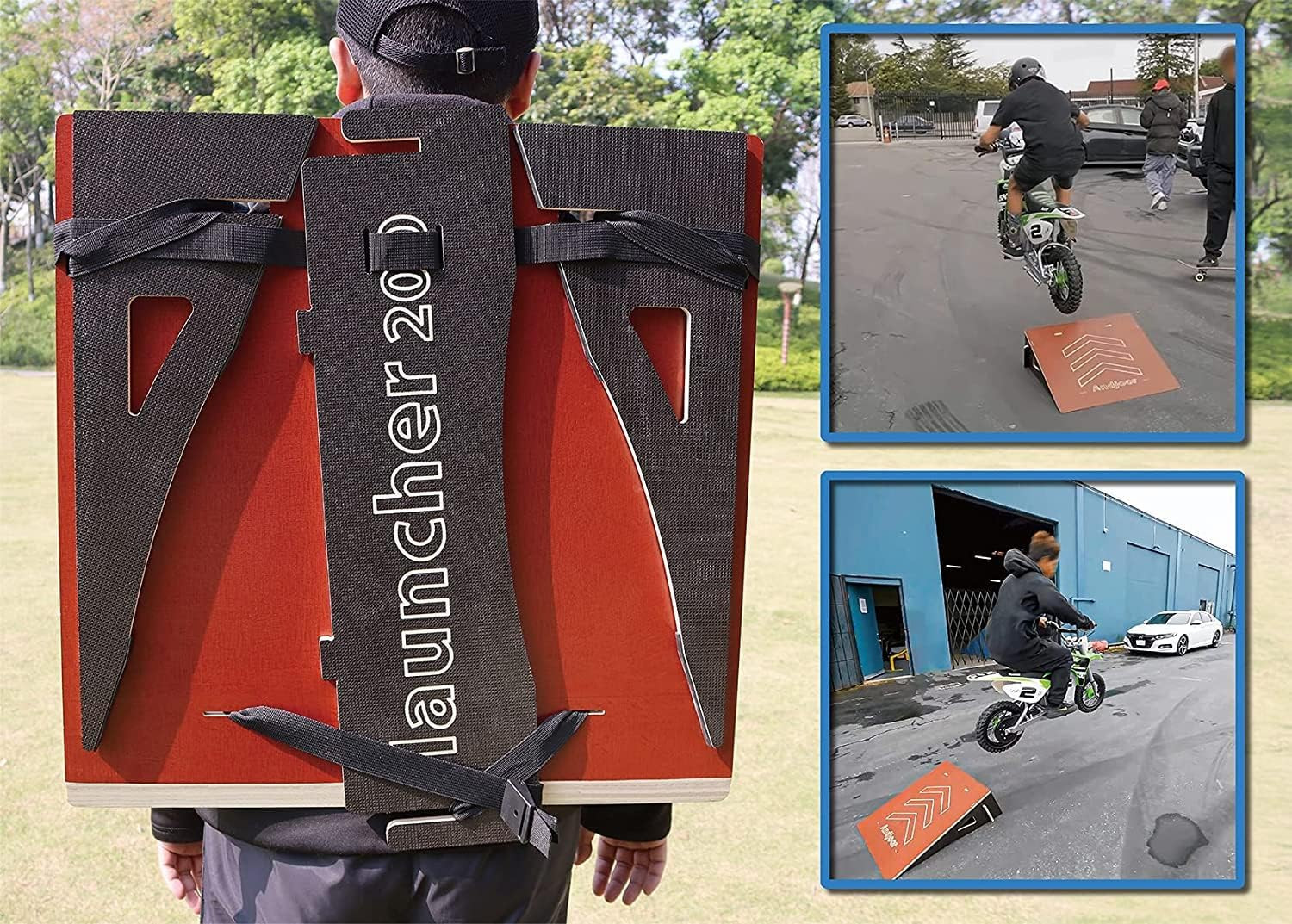 Kids Jumping Ramp for Skateboard, Bike, Scooter, BMX, RC Car and Dirt Bike, 25.2