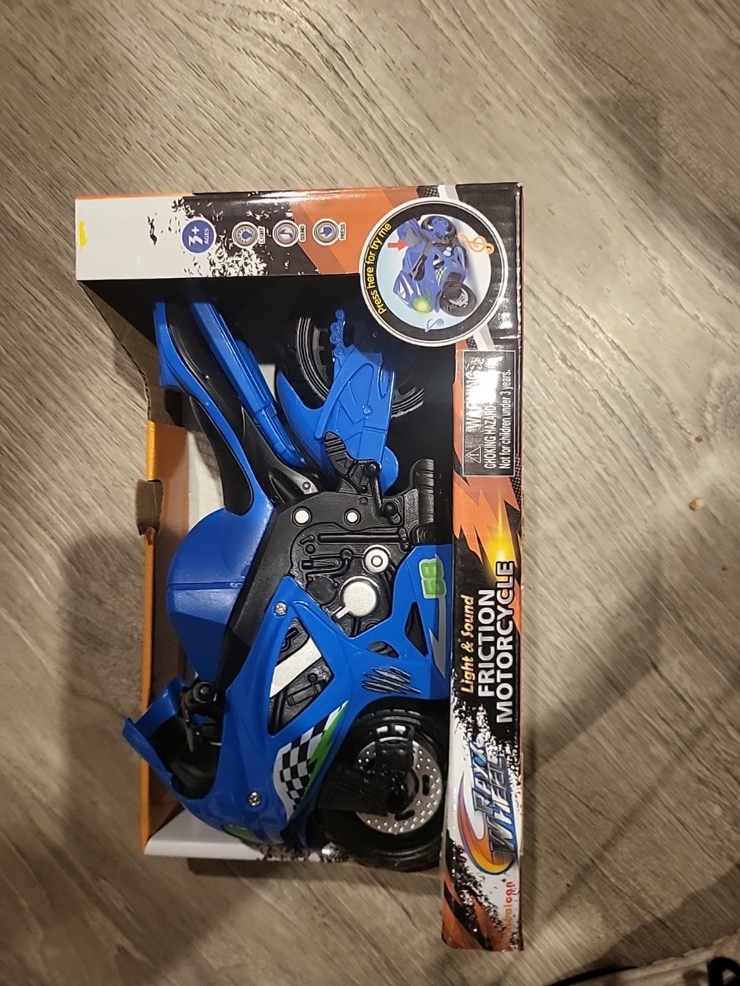 Raxx Wheel Light And Sound Friction Motorcycle