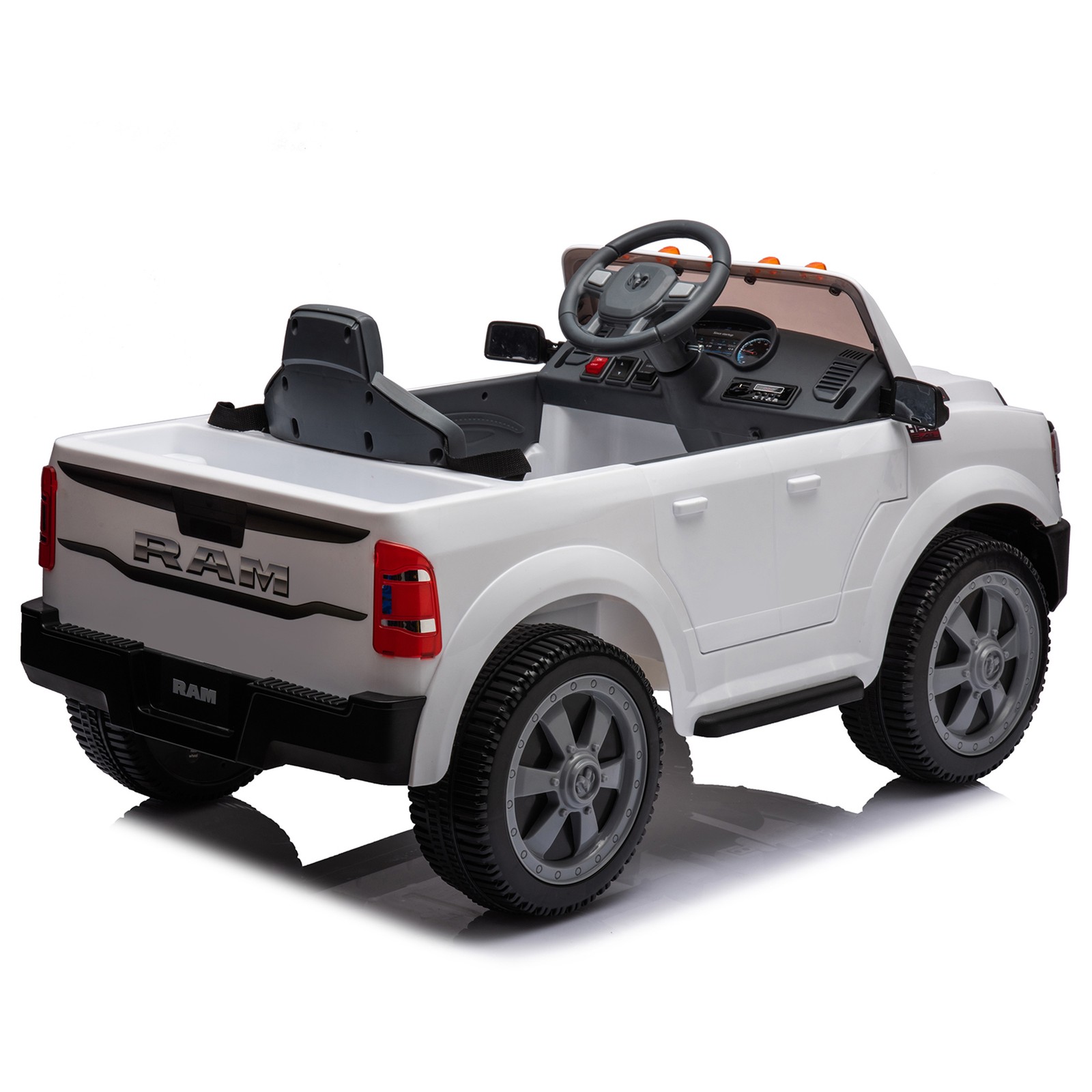 Large Kids Ride On Electric Pickup WITH/Parents Control For Kids Aged 3-5 White