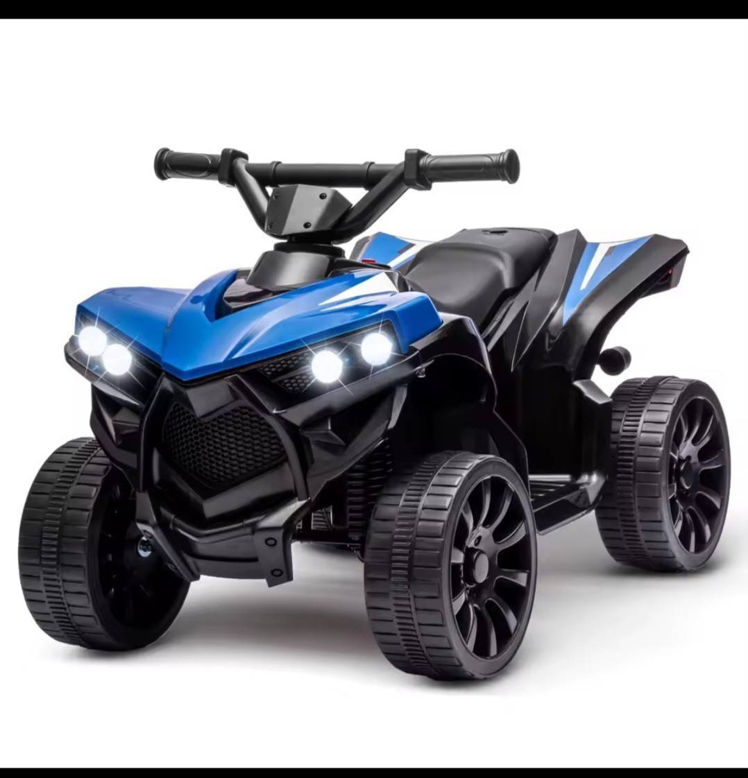 Kids 6V Battery Powered Ride-On Quad Car Toy for Ages 3+ Years