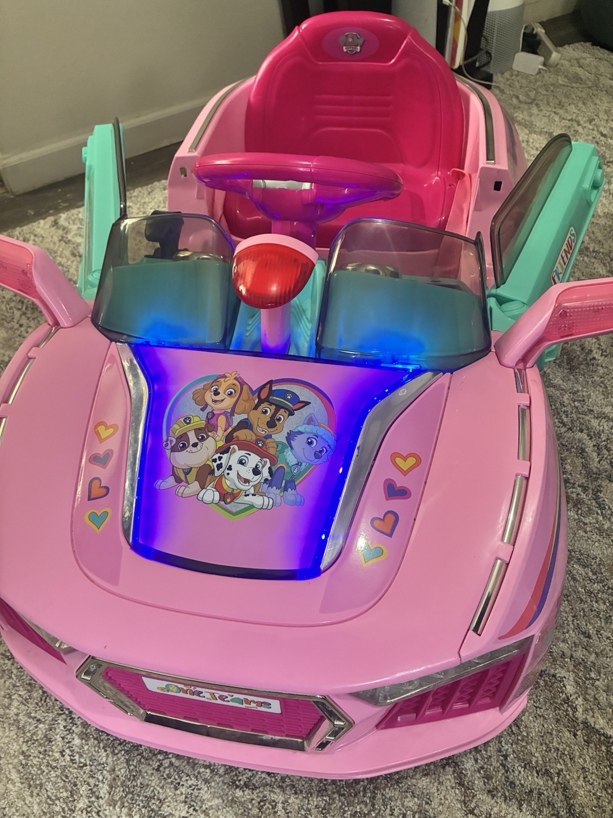 Friends PAW Patrol Pink Battery Operated Ride-On Car with Lights
