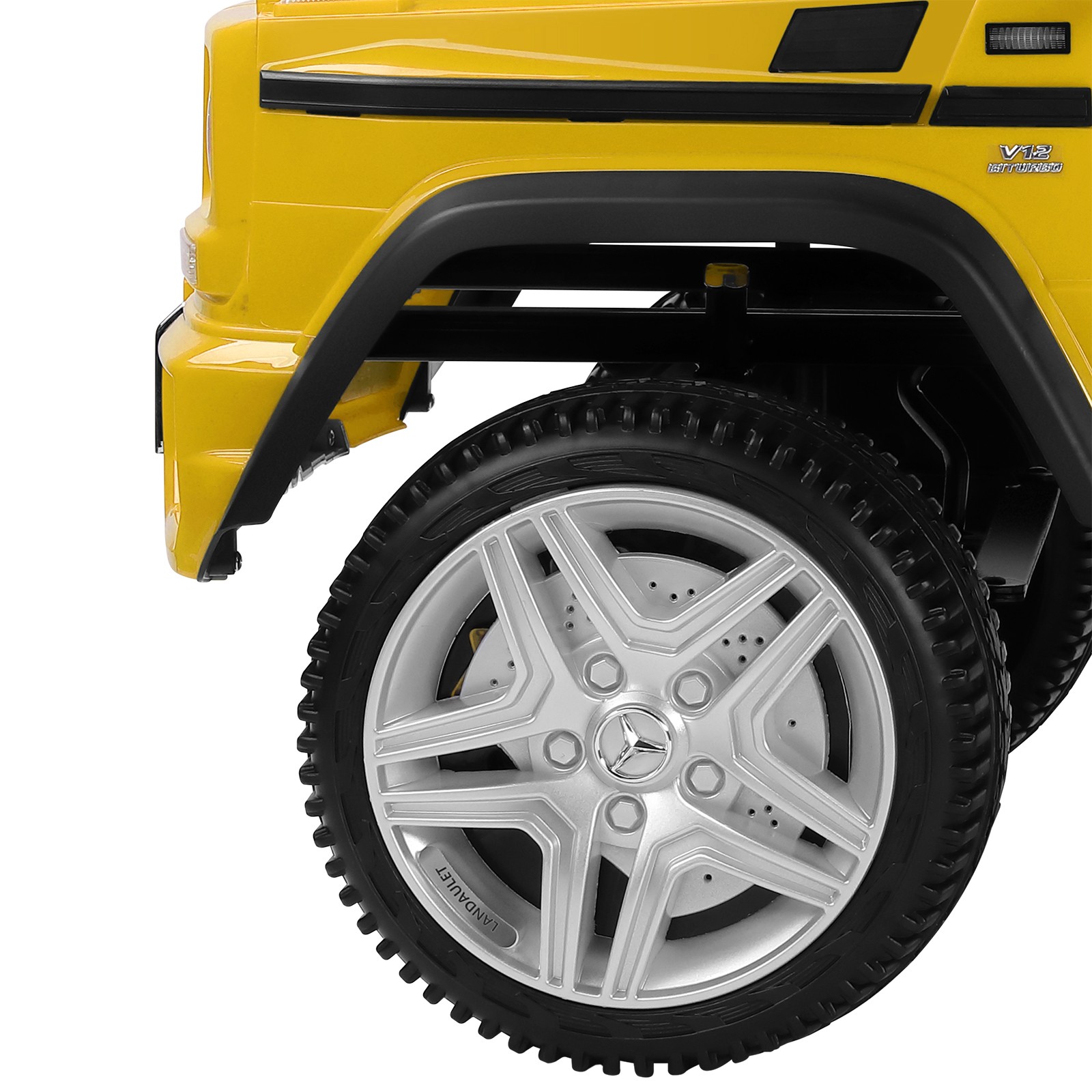 New 12V Battery Kids Yellow Ride On Mercedes-Benz Car w/3 Speed,LED,Music,Remote