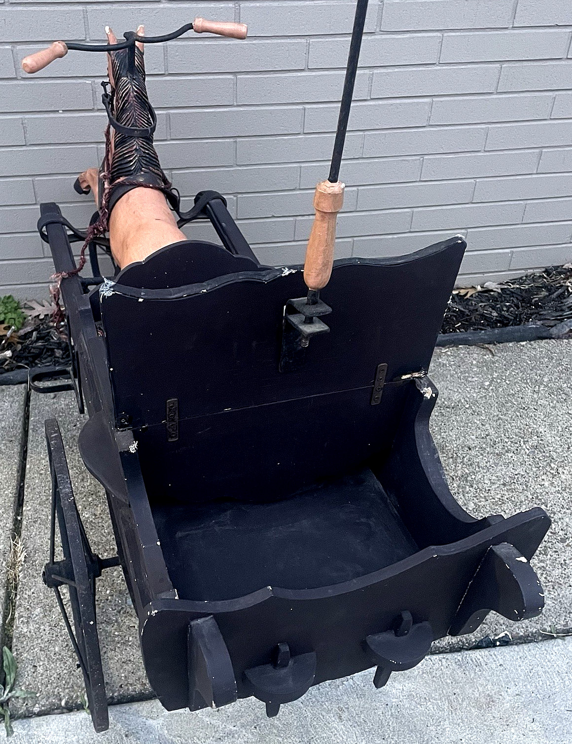 Very Rare 19th Century Ride on Peddle Horse Drawn Carriage