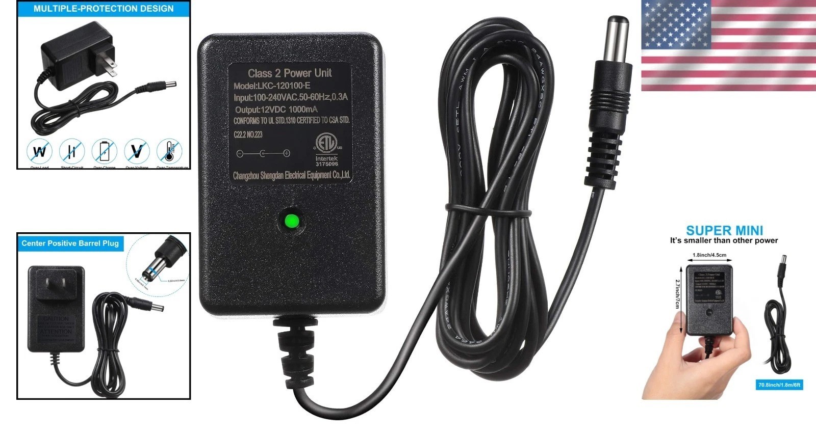 Universal 12V Battery Charger for Electric Ride-On Cars – LED Indicator Light