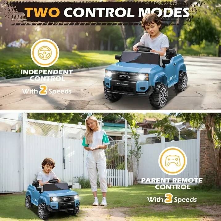 12V Ride On Car Toys, Licensed Toyota Kids Powered Electric Car + Remote Control