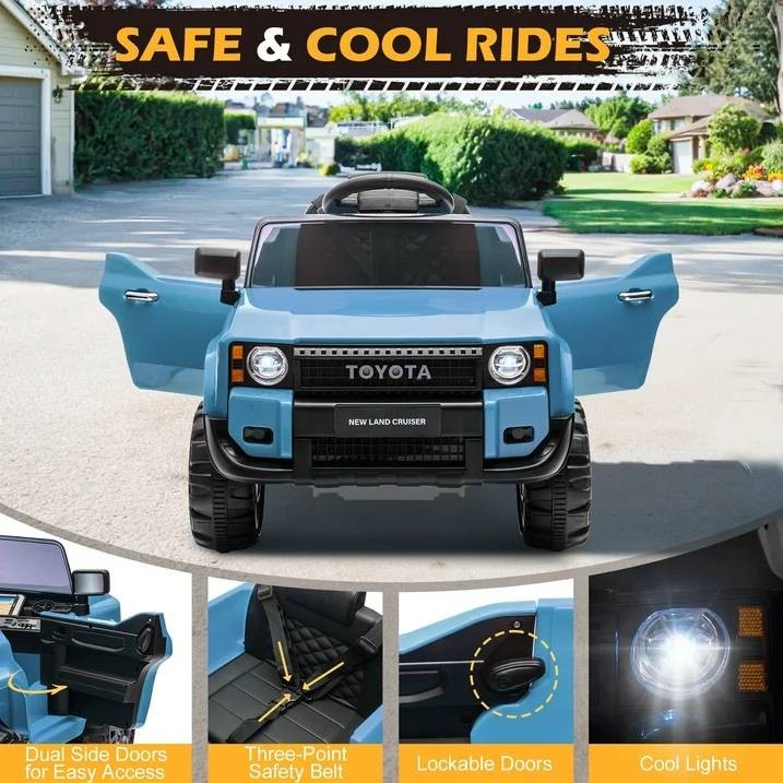 12V Ride On Car Toys, Licensed Toyota Kids Powered Electric Car + Remote Control