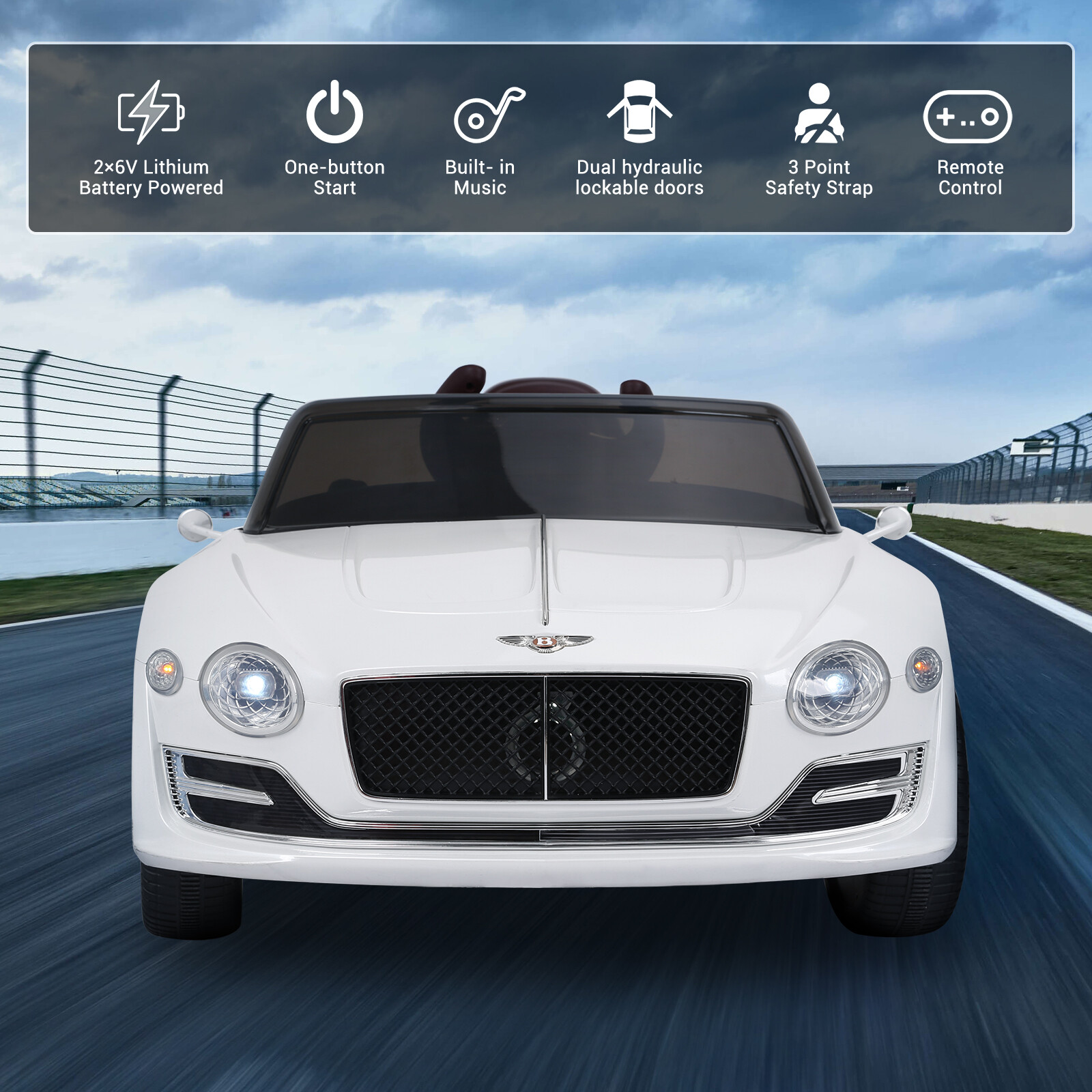 12V Kids Ride on car LICENSED Bentley Style Car Vehicle Toys Remote Xmas Gifts