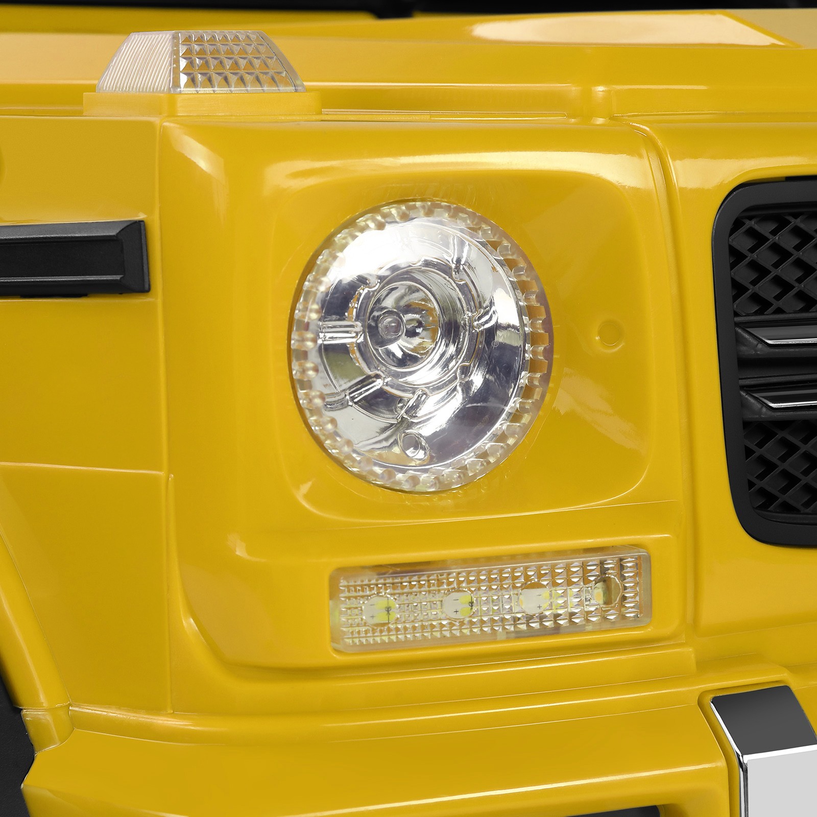 New 12V Battery Kids Yellow Ride On Mercedes-Benz Car w/3 Speed,LED,Music,Remote
