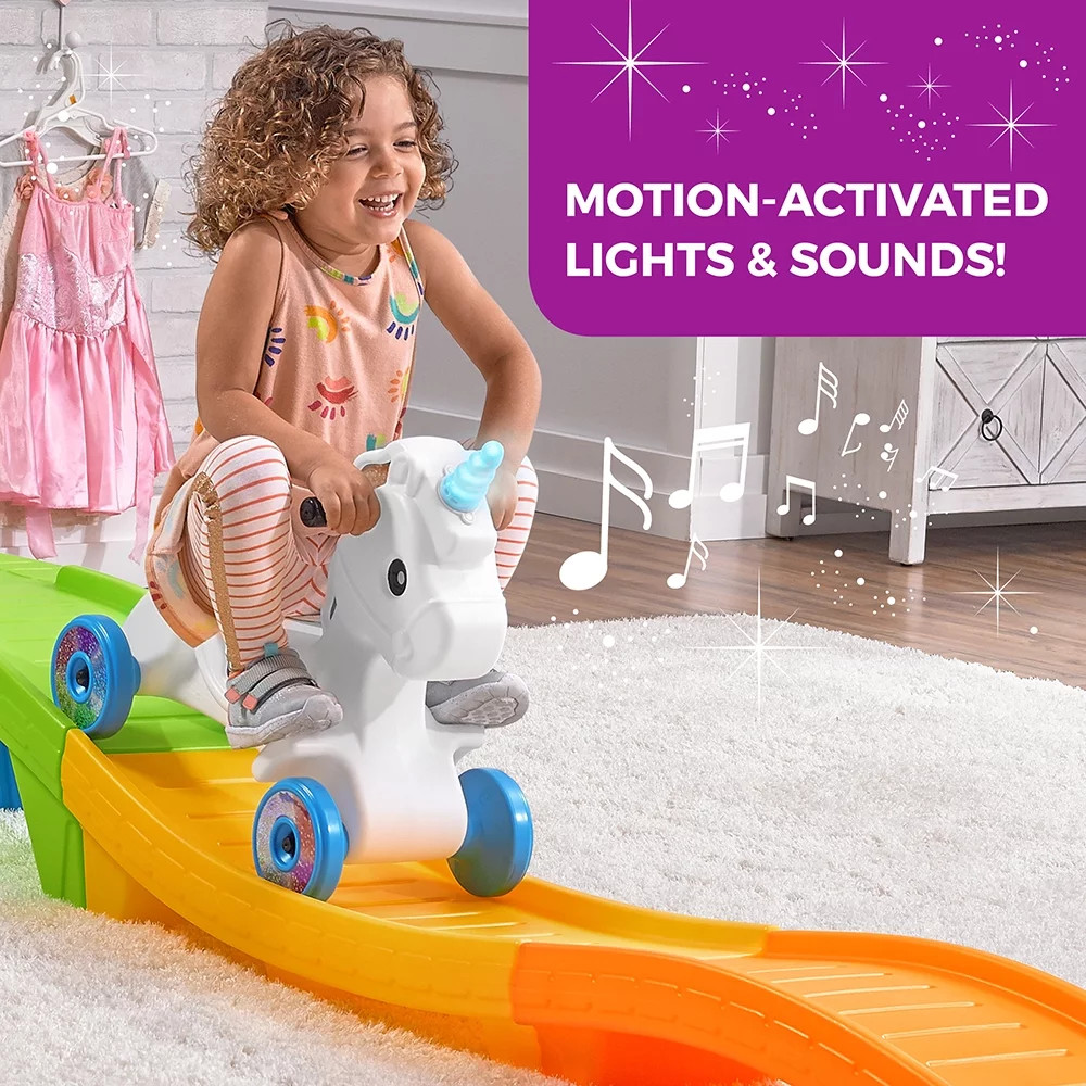 Toddlers Step2 Unicorn up & down 9 ft Roller Coaster Ride-On Toy Xmas