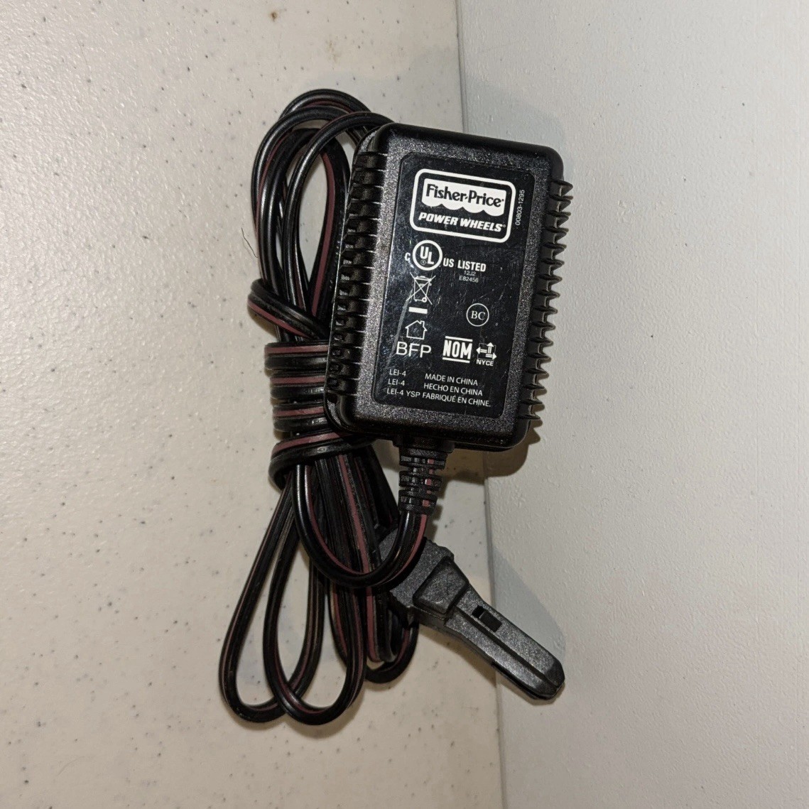 Fisher Price Power Wheels 12V Class 2 Battery Charger Wall Plug 00803-1295