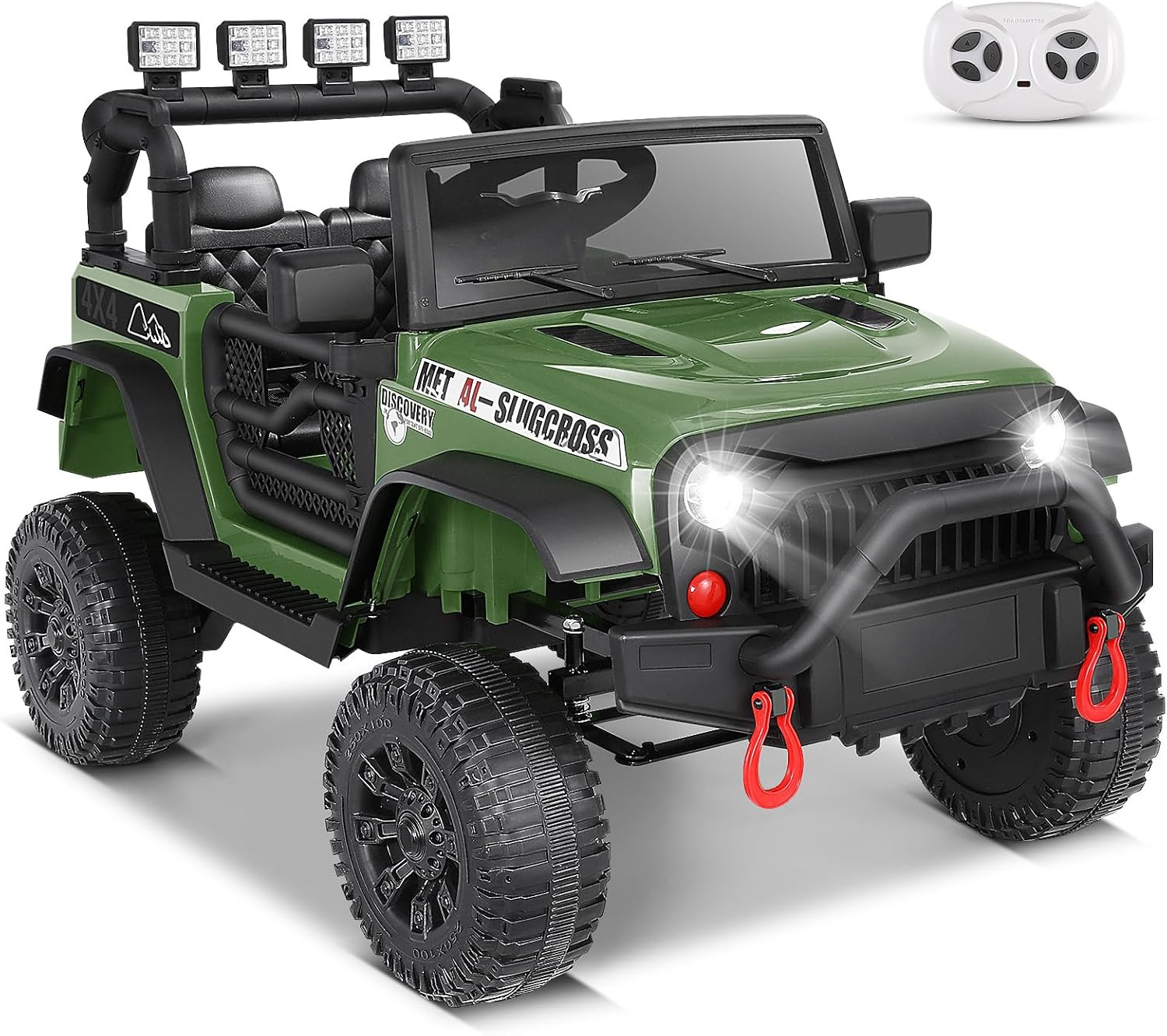 Kids Car Ride on Jeep 2*30W/2*200W Motors Electric Battery Power Wheels w/Remote