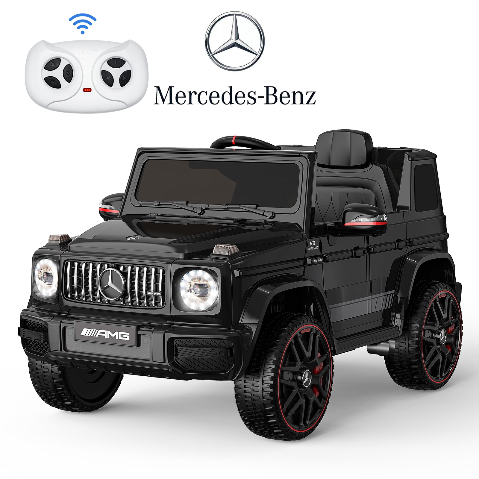 12V Mercedes Benz G63 G-Class G Wagon Ride On Toy w/ Remote Control LED Music