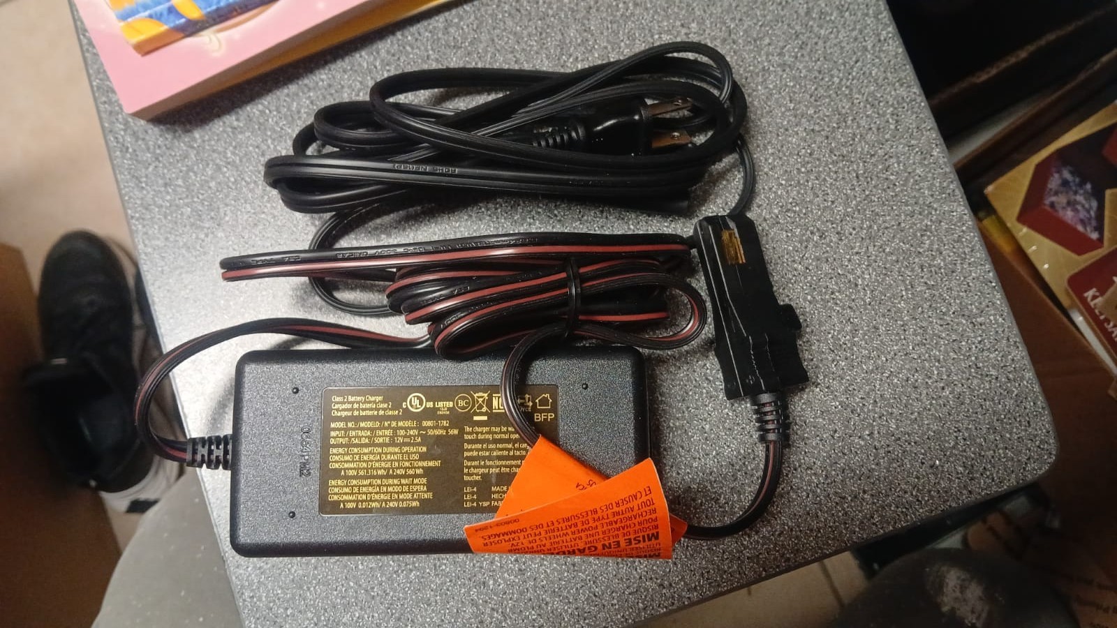 Power Wheels 12V 2.5A Charger 0-240V~50/60Hz 56W