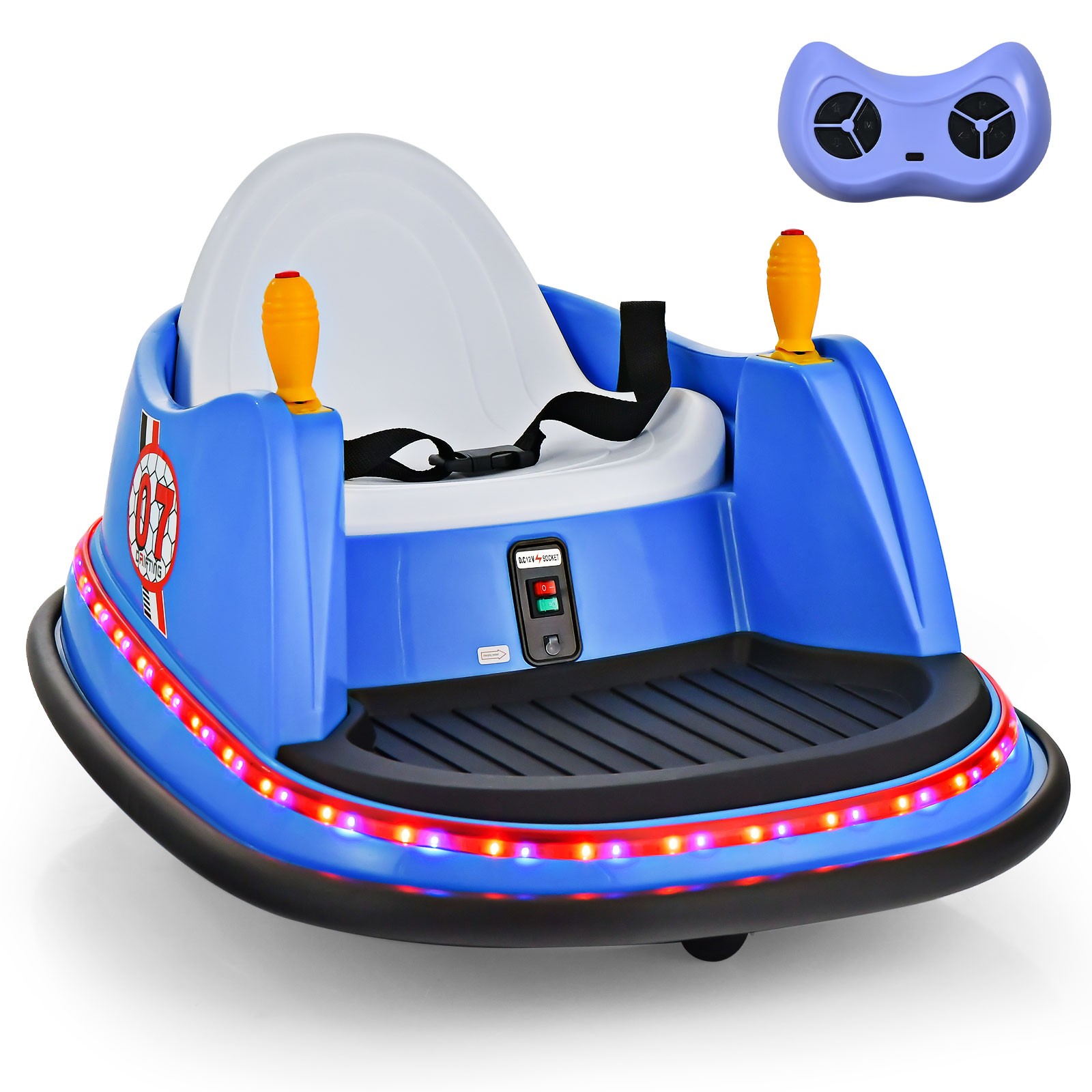 12V Vehicle 360° Spin Race Toy Kids Ride On Bumper Car w/ Remote Control